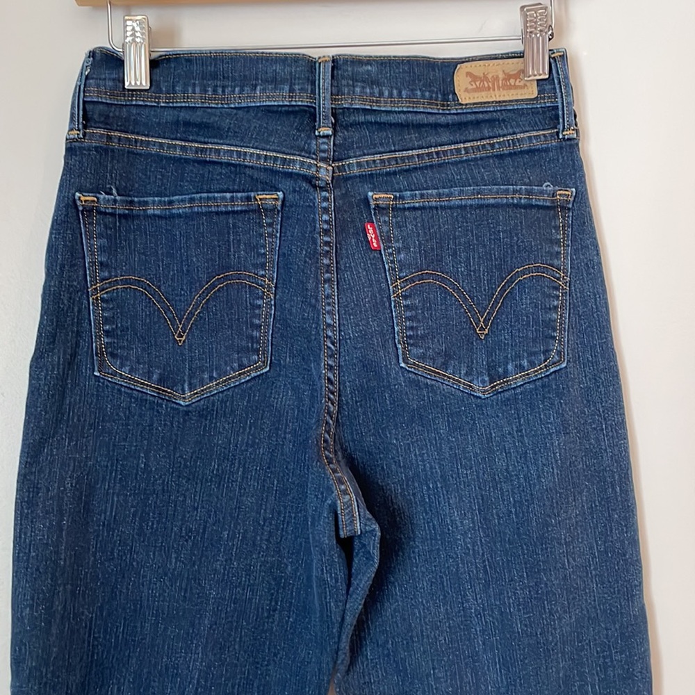 Levi Jeans 512 Bootcut Perfectly Slimming Stretch Size 6L Dark Wash 28x34 - Picture 8 of 13